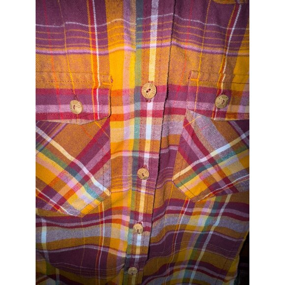 Orvis Womens Plaid Button-Up Shirt Size Medium‎ Cotton Flannel Western ranch - Picture 7 of 10